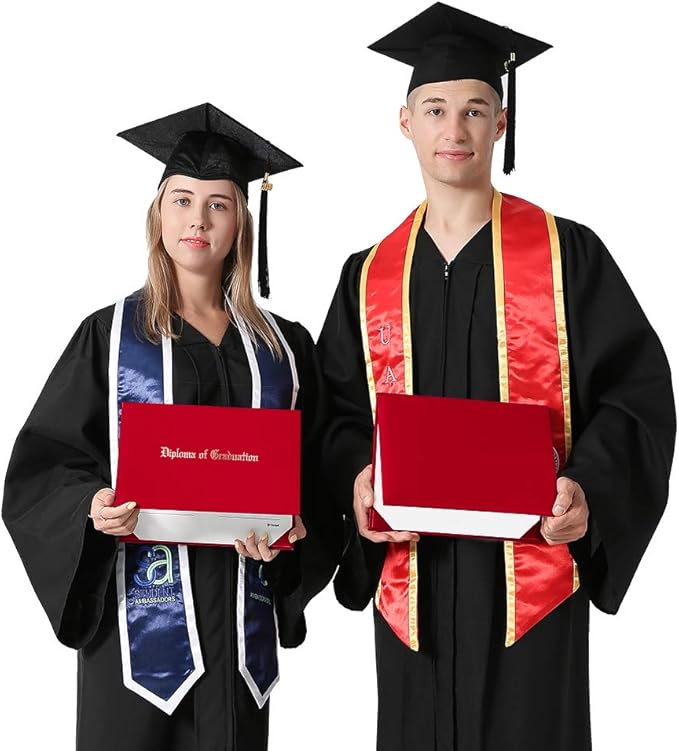 GraduationMall 8.5"x11" Smooth Padded Diploma Cover Certificate Holder Red,1-Pack