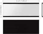 LLPT Magnetic Label Holder 2” x 1” 50 Packs C Channel 300g White Paper Cards Protective Film Strong Removable for Shelf White Board Toolbox Metal Wall Cabinet Drawer(MH2150)