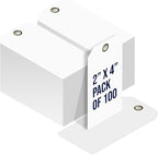 Tags 4 Less 15 Mil Waterproof Plastic Tags, Pack of 100 – 2” x 4” Heavy Duty Plastic Tags for Labeling, Outdoor Tagging, Equipment Labeling, Luggage, Valves & More (White)