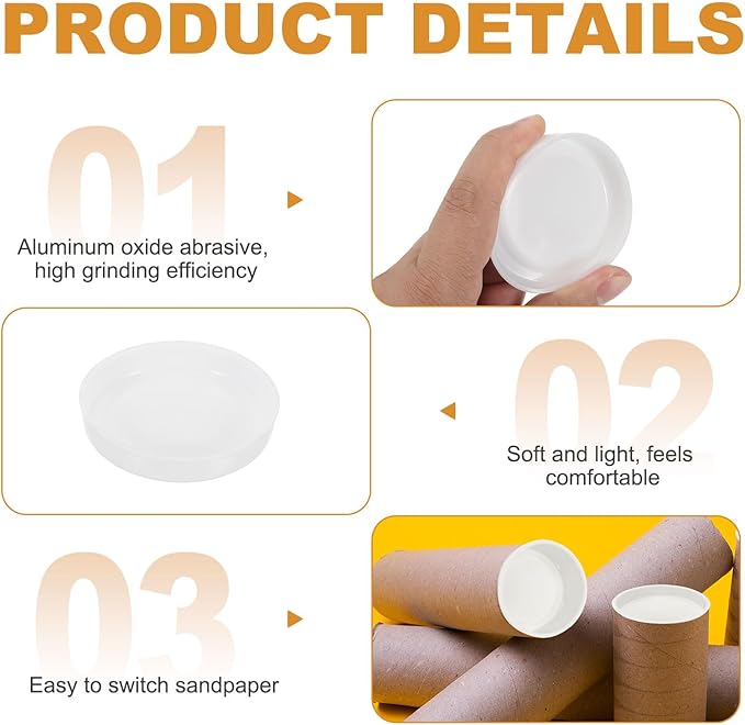 PATIKIL 100 Pcs Mailing Tube Plastic End Caps 2.4" ID PE Round Cardboard Shipping Tube Lids White Protective Poster End Caps for Paper Documents Artwork Storage