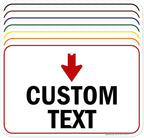Custom Arrow and Directional Sign, Down Arrow, 12x18 Inches, Rust Free .063 Aluminum, Fade Resistant, Made in USA by My Sign Center