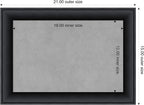 Amanti Art Black Framed Magnetic Board 15x21 Small Vision Board for use with Magnets, 100% Metal Sheet to Display Items as Office Decor or for Home Organization in mudroom, Kitchen or Kids Room