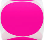 Hybsk Round Color Coding Circle Dots Labels Warehouse Inventory Organizer Stickers (4 inch, Fluorescent Pink)