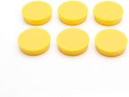 Round Fridge Magnets, Button Shaped, Small Colorful Magnetic Discs for Kitchen, Cabinet or Classroom, Perfect Whiteboard Supplies for Teachers - 24 Bullseye Office
