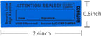 ChtepTamper 100 Pieces Total Transfer Tamper-Evident Stickers Security Labels Great for Goods Shipping,Exchange of Agency Files, Privacy Protection or More(Serial Number 0.8 * 2.4inches Blue)