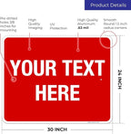 Personalized Custom Red Background Customize for Office, Business, Workplace, Home, Airbnb, Delivery Sign, 24x30 Inches, Rust Free .063 Aluminum, Fade Resistant, Made in USA by Sigo Signs