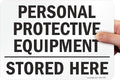 SmartSign "Personal Protective Equipment, Stored Here" Label | 7" x 10" Laminated Vinyl