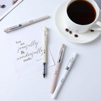 FUNFULL 16pcs Quick Dry Coffee Ink Rollerball Pens, 0.5mm Fine Point Colored Ink Gel Rubber Finish Smooth Writing Pens, Gifts for Women, Students, Teachers, Employees