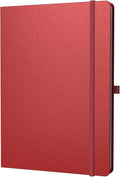 ONAVIA A4 Lined Journal Notebook, 8mm Ruled Notepad, Journaling for Writing, Work, School, Travel and Note Taking, Hardcover 160 Pages (80 Sheets) 8.27 x 11.6 inches (Red)