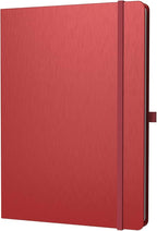 ONAVIA A4 Lined Journal Notebook, 8mm Ruled Notepad, Journaling for Writing, Work, School, Travel and Note Taking, Hardcover 160 Pages (80 Sheets) 8.27 x 11.6 inches (Red)