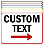 Custom Arrow Directional Sign, Right Arrow, 18x24 Inches, Rust Free .063 Aluminum, Fade Resistant, Made in USA by My Sign Center