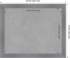 Amanti Art Grey Framed Magnetic Board 18x22 Small Vision Board for use with Magnets, 100% Metal Sheet to Display Items as Office Decor or for Home Organization in mudroom, Kitchen or Kids Room