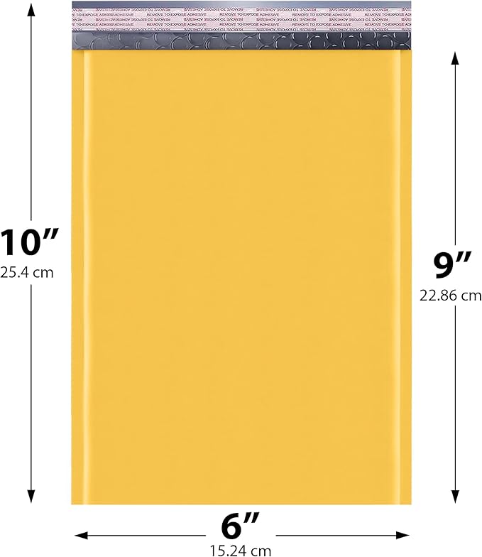 Small Kraft Bubble Mailers 6x10 inch #0 | Self Seal Padded Envelopes | Cushioned Bubble Mailer | Usable Size 6x9 | Lightweight mailing Shipping Bags For Package | 500 Pack Bulk | Made in USA