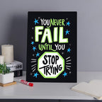 Liry Products Black Acrylic Tabletop Chalkboard Sign Liquid Chalk Markers Modern Desktop Display Board Freestanding Blackboard Wet Erase Menu Memo Wedding Party Events Buffet Restaurant Cafe Boutique