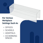 20-Pack 8.5" x 2.5" Acrylic Name Plates for Cubicle Walls – Double-Sided Holder with 2" Hook for Office, Classroom, or Door Display
