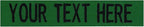 Custom Uniform Name Tapes Solid Colors. Kelly Green Fabric, 3.5 Inch Hook Fastener (Uniform Ready Fastener)