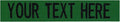 Custom Uniform Name Tapes Solid Colors. Kelly Green Fabric, 5 Inch Hook Fastener (Uniform Ready Fastener)