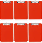 TFDLCG zm 6 PCS Clipboards Bulk Nurse Clipboard with Pen Holder,Plastic Clip Boards 8.5x11,A4 Letter Size Cute Clipboards for Women Kids Teacher,Classroom Office Home(Red)