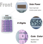 BTSEYAW Mechanical Switch Calculator, Purple Calculator with Large LCD Display 8 Digit Tilt Screen and Big Button for Teachers Students Basic Office (Transparent and Purple)