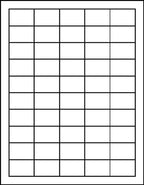 Printable Labels for Mailing - Laser/Ink Jet Compatible Shipping Address Labels, 50 per Sheet, 1 x 1-1/2", Box of 100 Pages/5000 Labels, White