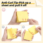 HappyHapi Sticky Notes 3x3 Inch 2800 Sheets, 28 Pack 100 Sheets/Pad, 4 Soft Colors (Yellow, Green, Pink, Blue) Light Colored Self-Stick Pads, Bulk Office Supplies for Work, School & Home