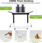 Foldable Conference Room Tables,Flip Top Mobile Training Table,Modern Meeting Table with Silent Wheels,Mobile Conference Tables,47.2 "x23.6 x 29.5 Meeting Room Tables for Office Training (8pack)