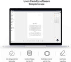 CZUR Aura Pro Portable Book Scanner, A3 Document Scanner, Auto-Flatten & Fingerprint Removal Technologies, Multi-Language OCR, 90° Foldable, for Mac & Windows
