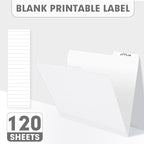 File Folder, PANDRI 120 Pack File Folder, 1/3 Cut Tab, Letter Size, Filing Folder for Office School Business, White