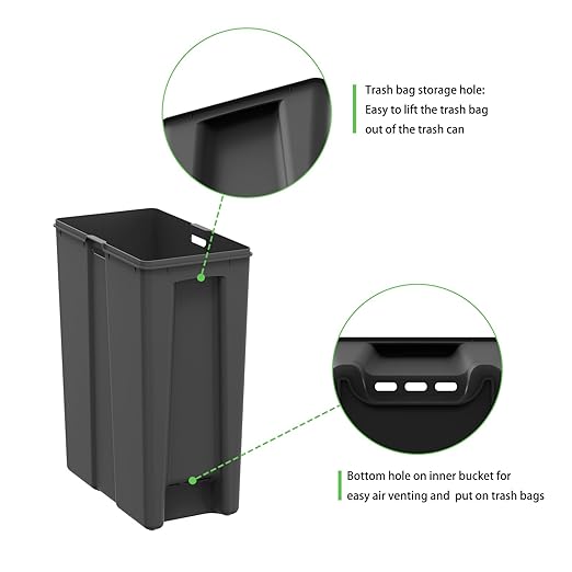 SIMPLYKLEEN Trash Can with Lid - 45 Liter/12 Gallon Slim Stainless Steel Trash Can Odor Protection Kitchen Garbage Cans with Soft-Close Foot Pedal Anti-Fingerprint for Bathroom Home Office Rectangle