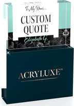 Custom Acrylic Sign Personalized, Custom Desk Name Plate, 18 Styles, (5"x7"), With Gift Box, USA Made by Acryluxe. (Holman)