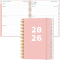 2026 Planner - Planner 2026 from January 2026 to December 2026 with 12 Monthly Tabs, Flexible Cover, Inner Pocket, 8.5" x 11", Pink-A