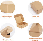 PHAREGE 10x7x3 inch Shipping Boxes Bulk 25 Pack Brown, Tab Lock Tuck Top Mailer Boxes for Packaging Small Business, Medium Cardboard Gift Boxes for Wrapping Mailing Present