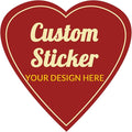100-500 Pcs Custom Stickers Personalized Labels with Any Design Image Logo Text for Business Logo Thank You Labels,1/2/3/4 inch Customized Stickers(Heart)
