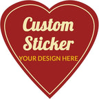100-500 Pcs Custom Stickers Personalized Labels with Any Design Image Logo Text for Business Logo Thank You Labels,1/2/3/4 inch Customized Stickers(Heart)