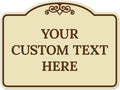 Custom Decorative Sign, Personalized Metal Sign for Business, Driveway, Home, Airbnb, Office Door Plaque, Brown Border Sign, 18x24 Inches, ACM, Fade Resistant, Made in USA by Sigo Signs