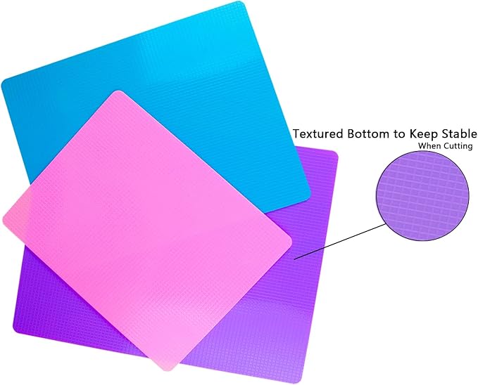 6 Pieces Flexible Cutting Board mats, Plastic Cutting Boards for Kitchen Cooking, Cutting board sheets for Meat and Vegetables, Dishwasher Safe