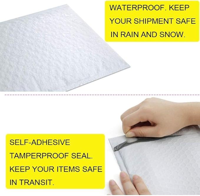 Secure Seal #1 7.25x12 Poly Bubble Mailers | Padded Shipping Envelope Mailers (Pack of 100)