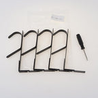 HOJLKLD 4 Pack 6.1 inch Double Coat Hooks,Thick Cubicle Wall Coat Hook,Metal Over The Panel Double Hook Adjusted to Fit 1.37 to 3.7 Inch Thickness Panels for Wall Panel (6.1 inch, Count, 4)