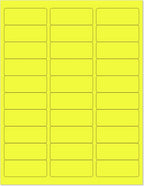 NextDayLabels - 8-1/2 x 11" Neon Color High Light Fluorescent Labels for Laser & Inkjet Printer (Yellow Fluorescent, 1" x 2-5/8" - 30 Per Page | 750 Labels)