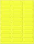 NextDayLabels 8-1/2 x 11" Neon Color High Light Fluorescent Labels for Laser & Inkjet Printer (Yellow Fluorescent, 1" x 2-5/8" - 30 Per Page | 1500 Label)