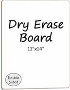 Scribbledo White Board Dry Erase Board 11" x14” Mini Double Sided Personal Whiteboard Board Dry Erase Lapboard Handheld Personal White Boards for Students Small Whiteboard Office Kitchen