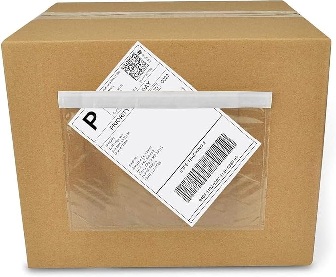 Coopaty 6" x 9" Adhesive Packing List Envelopes Clear Plastic Mailing Shipping Envelope Pouch (50 Bags)