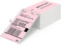 JADENS 4X6 Thermal Direct Shipping Label Compatible with JADENS MUNBYN, IDPRT, Rollo, Postage Label Paper for Small Businesses, 250 Labels/Pack, Pink