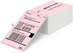 JADENS 4X6 Thermal Direct Shipping Label Compatible with JADENS MUNBYN, IDPRT, Rollo, Postage Label Paper for Small Businesses, 250 Labels/Pack, Pink