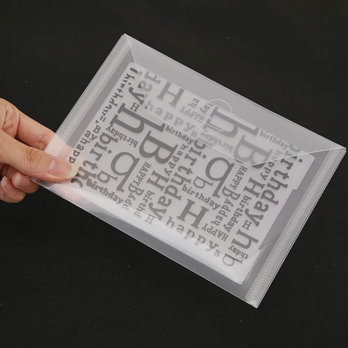 Large Stamp & Die Storage Pockets Resealable Clear Plastic Seal Bags Storage Case for Cutting Dies Stencil Album Stamp Crafts for DIY Scrapbooking Paper Card Craft Cutting Dies for Card Making