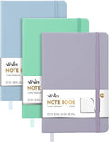 ViVin Lined Journal Notebooks for Work,192 Pages,5.5 x 8.3 inch,College Ruled,A5 Hardcover Journaling Notebooks for Work,3 Pack(Morandi Purple,Morandi Blue,Morandi Gree)