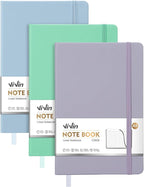 ViVin Lined Journal Notebooks for Work,192 Pages,5.5 x 8.3 inch,College Ruled,A5 Hardcover Journaling Notebooks for Work,3 Pack(Morandi Purple,Morandi Blue,Morandi Gree)