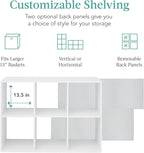 Best Choice Products 6-Cube Storage Organizer, 13.5in Shelf Opening, Bookcase, Display Shelf, Customizable w/ 3 Removable Back Panels – White