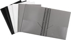 JAM PAPER Plastic Color POP Folders - 2 Pocket Durable Folders with Metal Prongs Fastener Clasps - Assorted Business Colors - 6/Pack
