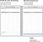 Heveboik Income & Expense Log Book - A5 Income and Expense Tracker for Small Business, Accounting Bookkeeping Tracking for Woman and Man, 5.8" x 8.3", Purple